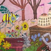 Busy Bees. Un progetto di Disegno artistico, Illustrazione botanica, Illustrazione infantile, Fumetto, Consulenza creativa e Disegno di George Jette - 25.02.2021