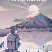 Mount Taranaki Illustration. Digital Illustration project by spowell - 02.26.2021