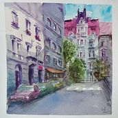 Mi Proyecto del curso: Paisajes urbanos en acuarela. Un proyecto de Bellas Artes de Luciano Santiago Juárez - 26.02.2021
