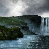 Paisaje n5 . Ilustrație tradițională de Cristina Jiménez - 02.26.2021