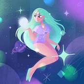 Saye Universe. Traditional illustration project by Pamela Espino - 02.25.2021