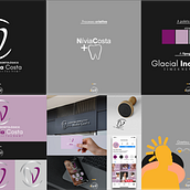 Identidade Visual, Logotipo - Consultório Dra Nívia Costa. Design, Logo Design, Graphic Design, and Vector Illustration project by Everton Rochadi - 02.27.2021