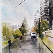 Mi Proyecto del curso: Paisajes urbanos en acuarela. Un projet de Illustration traditionnelle de Agustina Serafin Junyent - 27.02.2021