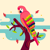 Macaw Ein Projekt aus dem Bereich Traditionelle Illustration und Digitale Zeichnung von Aline Fernandes - 03.03.2021