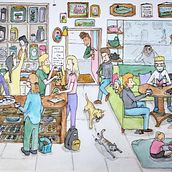My project in Creative Sketching: Fill Your Illustrations with Life and Detail course. Traditional illustration, Ink Illustration, and Watercolor Painting project by ezyjay - 02.27.2021
