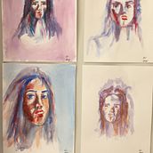 Meu projeto do curso: Retrato artístico em aquarela. Projekt z dziedziny Portret użytkownika Elizabeth Zapater - 25.02.2021