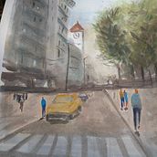Projeto do curso Paisagens urbanas em aquarela. Projekt z dziedziny  Sztuki piękne użytkownika Roberta Leonardo Fonseca - 01.03.2021
