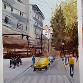Apresento meus projetos do curso: Paisagens urbanas em aquarela. Un projet de Beaux Arts, Aquarelle et Illustration architecturale de Maria Antonia Benutti - 15.01.2022