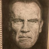 Retrato a lápiz de Arnold Schwarzenegger. Pencil Drawing project by josebatm - 03.01.2021