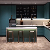 Moder Kitchen Design. Architecture, 3D, and 3D Modeling project by Omar Conrado Perona Alcolea - 03.02.2021