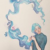 Mi Proyecto del curso: Técnicas de acuarela para ilustraciones de ensueño. Traditional illustration project by pepagc89 - 03.02.2021