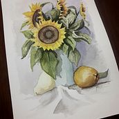 Bodegón en acuarela. Drawing, Traditional illustration, Painting, and Watercolor Painting project by Sergio Vera - 07.29.2020