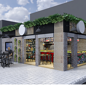 Mi Proyecto del curso: Diseño de interiores para restaurantes. 3D, 3D Design, Retail Design, Interior Design, 3D Modeling, and ArchVIZ project by Daniel Romero - 03.02.2021