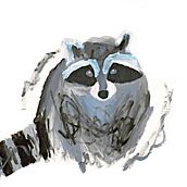 Racoon. Acr, and lic Painting project by Meg Martin - 03.03.2021