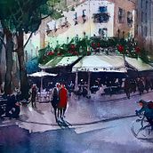My project in Architectural Sketching with Watercolor and Ink course. Un progetto di Pittura ad acquerello di Юлия Будько - 03.03.2021