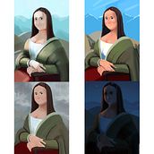 Mona Lisa lighting test :) . Ilustrație digitală de Nat - 03.03.2021