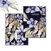 my project: a spring pattern with zykade. Botanical Illustration project by Bettina Obrist - 03.03.2021