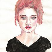 My project in Watercolor Portrait from a Photo course. Fine Arts project by violeta.mackevicius - 03.03.2021