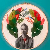 Frida. Embroider project by Flavia Diab - 03.04.2021