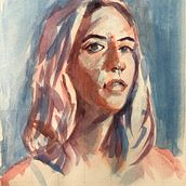 My Course Project: Watercolor Art Portrait. Un projet de  de Vicky Long - 22.02.2021