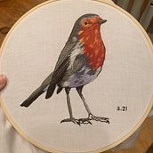 My project in Painting with Thread: Textile Illustration Techniques course. Embroider project by Sara Lewkowicz - 03.03.2021