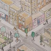 Down town. Sketching project by donna_thomson - 03.05.2021