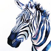 Zebra. Een project van Aquarelschilderen van Eileen Bedore Doll - 05.08.2021