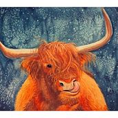 Highland cow. Een project van Schilderen met gouache van Eileen Bedore Doll - 05.02.2021