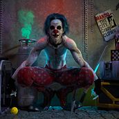 mando the city crazy clown. 3D, 3D Character Design, 3D Modeling, Character Design, Comic, Concept Art, and 3D Design project by Zain Ahmed - 03.06.2021