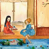 Mi Proyecto del curso: Ilustración en acuarela con influencia japonesa. Ink Illustration, and Watercolor Painting project by Gaby Grover - 03.06.2021
