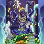 TLALOC Dios de la Lluvia Mi Proyecto del curso: Ilustración geométrica con volumen. Ilustração digital e Ilustração vetorial projeto de Carlos Carreño - 06.03.2021