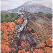 MUERTE. Traditional illustration, Watercolor Painting, and Botanical Illustration project by Estrella Rubilar - 03.07.2021