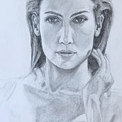 Retrato a Jennifer López . % Carlos Saldaña Arjomil tarafından hazırlanan Çizim, Kalem Çizimi, Sanatsal Çizim, Portre Çizimi, Ve Gerçekçi Çizim projesi - 12.31.2020