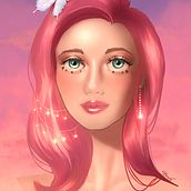 Golden Hour Girl. Drawing, Artistic Drawing, and Digital Drawing project by silviolet - 03.07.2021