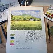 My project in Watercolor Travel Journal course. Drawing project by Krüger André - 03.11.2021