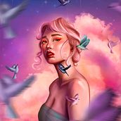Mi Proyecto del curso: Retratos digitales de fantasía con Photoshop. Portrait Drawing, Traditional illustration, Digital Illustration, and Digital Painting project by Stephani Ciorciari - 03.06.2021