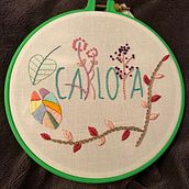 Meu projeto do curso: Técnicas básicas para bordado de letras. Embroider project by Carlota - 03.07.2021