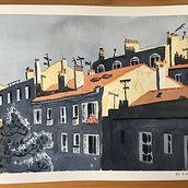My project in Architectural Illustration with Watercolor course. Projekt z dziedziny Malowanie akwarelą użytkownika eleonore_sueur - 07.03.2021