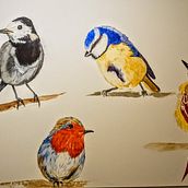 My project in Artistic Watercolor Techniques for Illustrating Birds course. Watercolor Painting project by Anastasiia Slobodianiuk - 03.07.2021