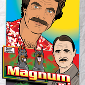 My project in Vector Illustration for Film course - Magnum p.i. series. Un projet de Illustration vectorielle de Norbert Takacs - 05.04.2021