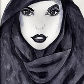 Rob SW project in Introduction to Portraits with India Ink and Nibs course (La Carva). Drawing project by Rob S W - 03.08.2021