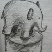 Elephant. Drawing project by Susanne Dubbers - 03.09.2021
