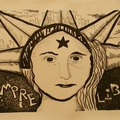 siempre libre. grabado. Traditional illustration project by antonio velázquez c - 03.09.2021