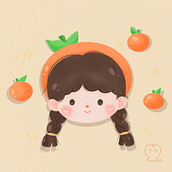 Tangerine Girl . % Susanna Lovisolo tarafından hazırlanan Dijital Çizim projesi - 03.02.2021