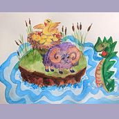 Defender of Golden Eggs. Traditional illustration project by Liana Andreasen - 03.09.2021