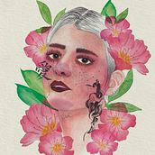 Retrato Ilustrado en Acuarelas II. Digital Illustration, and Watercolor Painting project by Rita Carboni - 12.10.2020