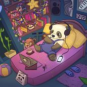 Chilling Panda Animation. Un progetto di Animazione 2D, Animazione, Illustrazione digitale e Illustrazione tradizionale di Julia Bullet - 21.04.2020