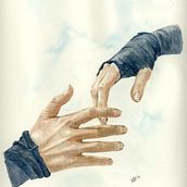 Hands / watercolour. Fine Arts project by Beatriz Rodriguez - 03.10.2021