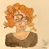contorno ciego. Creativit, Traditional illustration, and Watercolor Painting project by maria jose Montero - 03.10.2021
