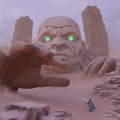 Mi proyecto: Golem Sci-Fi. Un proyecto de 3D, Ilustración tradicional e Ilustración digital de Cristian Aquino - 10.03.2021
